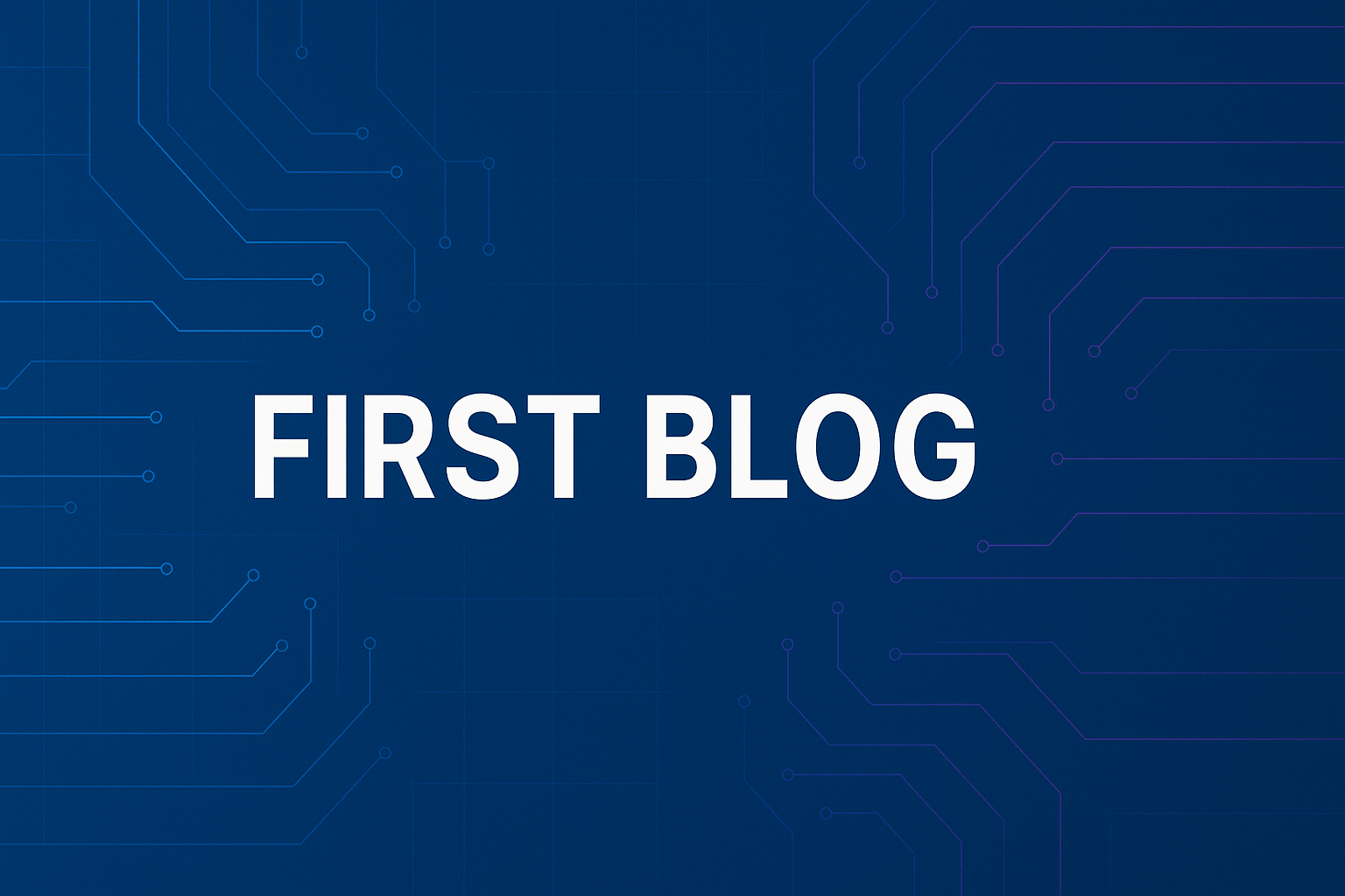 Cover Image for First Blog